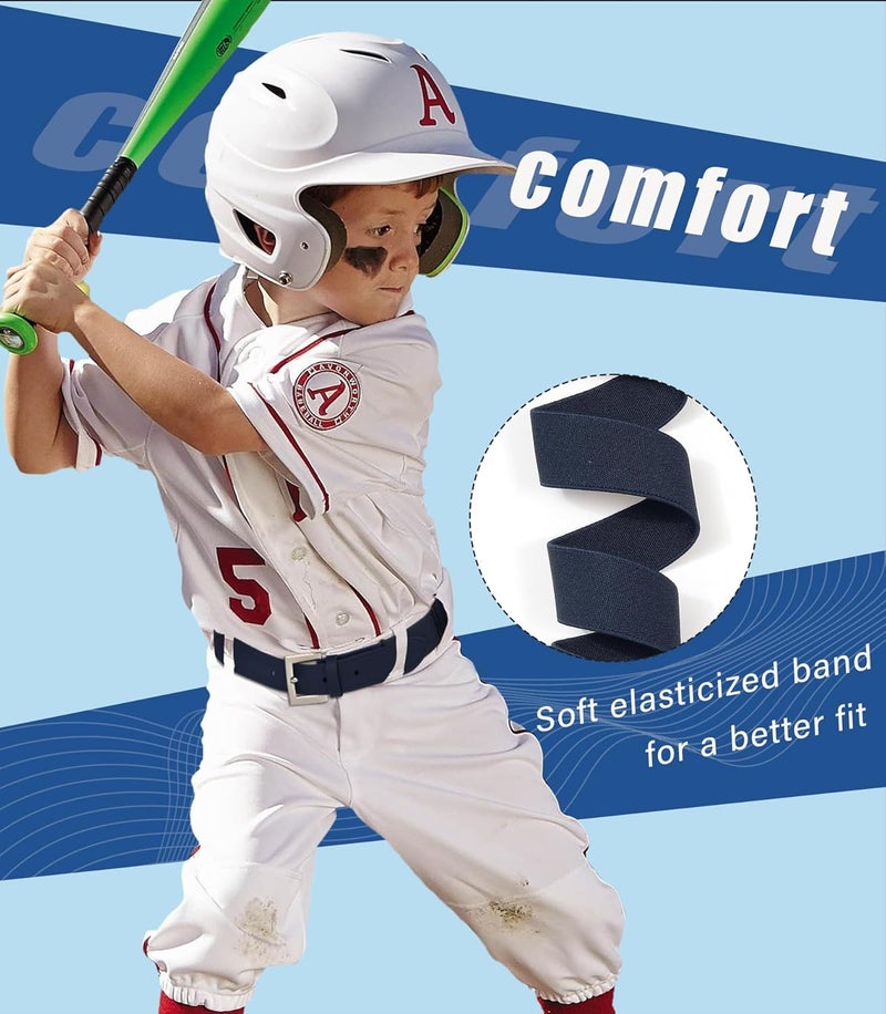 Kajeer Kid Belts for Boy Baseball Belt Softball Adjustable Fastpitch Belt Elastic Metal Buckle Youth Belt for Boys Girls - Image 4